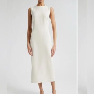 VINCE cream classic medi dress 8